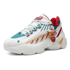 Ade XMS låga sneakers, vita/gröna/röda
