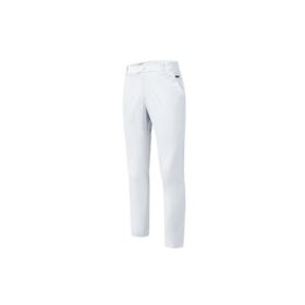 ATHLETICS Vävda, smalpassade fritidsbyxor i sportstil, vita