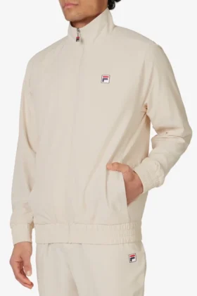 Beige vävd tennis-träningsjacka för Court