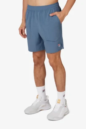 Blå vävda tennisshorts för court