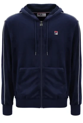 Fila Italo-velourtröja i marinblått