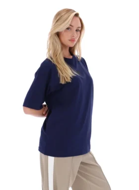Fila Navy Cinzia T-shirt i boyfriend-stil