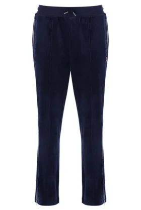 Fila Navy Fio Velour Joggingbyxor med raka ben
