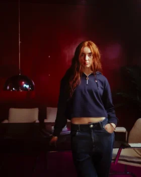 Fila Navy Fiorella 1/4-zip-hoodie