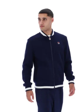 Fila Navy Gabe-jacka i våffelstickning