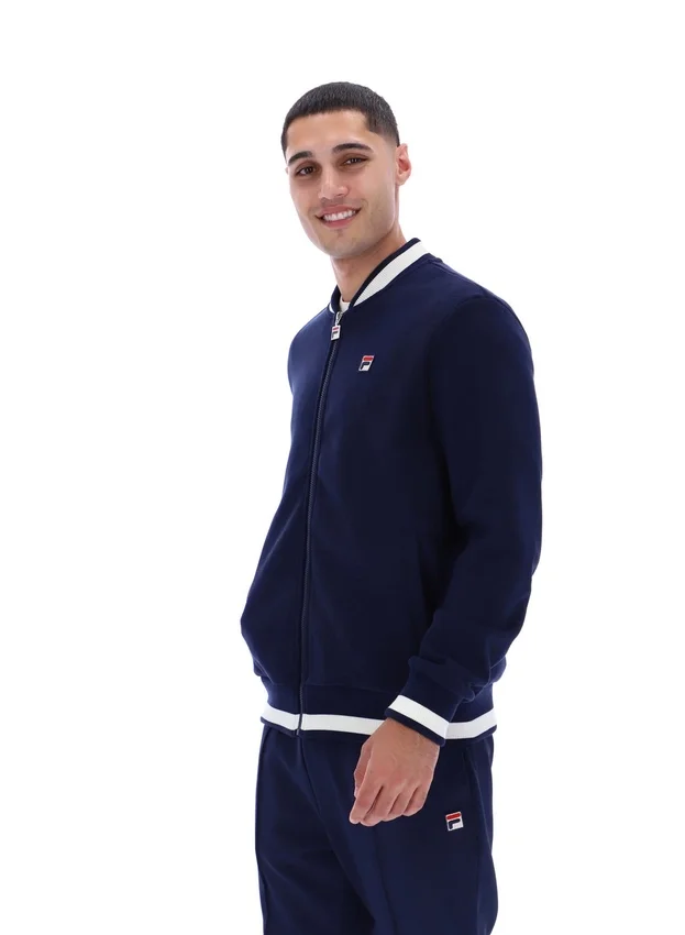 Fila Navy Gabe-jacka i våffelstickning