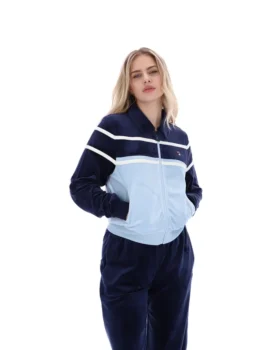 Fila Navy Giovana kort topp med dragkedja