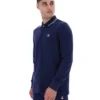 Fila Navy Monte långärmad polotröja med kontrasterande krage