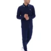 Fila Navy Monte långärmad polotröja med kontrasterande krage
