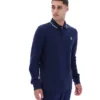 Fila Navy Monte långärmad polotröja med kontrasterande krage