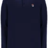 Fila Navy Monte långärmad polotröja med kontrasterande krage