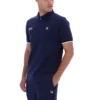 Fila Navy Pablo polotröja med tre knappar och ribbade kanter