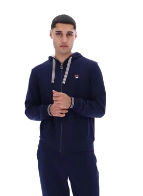 Fila Navy Tenconi-hoodie med dragkedja