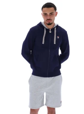 Fila Navy Tenconi-hoodie med dragkedja