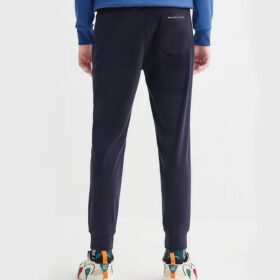 Fila-sportbyxor/joggingbyxor för män i blått med fickor