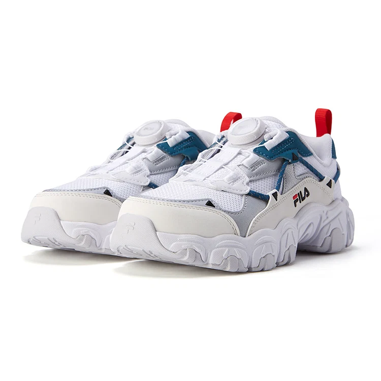 Fluid Sneakers "Vit Grå Blågrön"