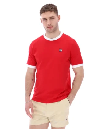 Kinesiskt röd Marconi Essential Ringer T-shirt
