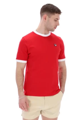 Kinesiskt röd Marconi Essential Ringer T-shirt