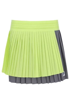 Lemon plisserad tenniskjol med omlott för dam