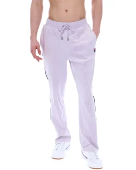 Misty Lilac Fio Velour Joggingbyxor med raka ben