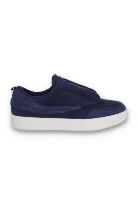 Mörkblå Festa-sneakers i mocka