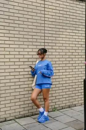 Palace Blue Fila x TALA SKINLUXE cykelshorts