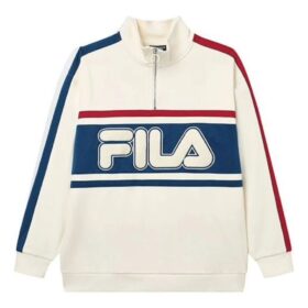 Snygg, avslappnad tröja med logotyp "Vit, flerfärgad"