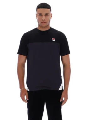 Svart Tiebreaker Colour Block-T-shirt