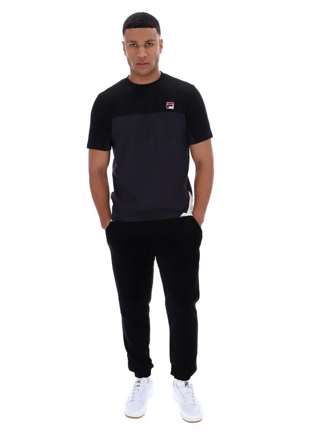 Svart Tiebreaker Colour Block-T-shirt