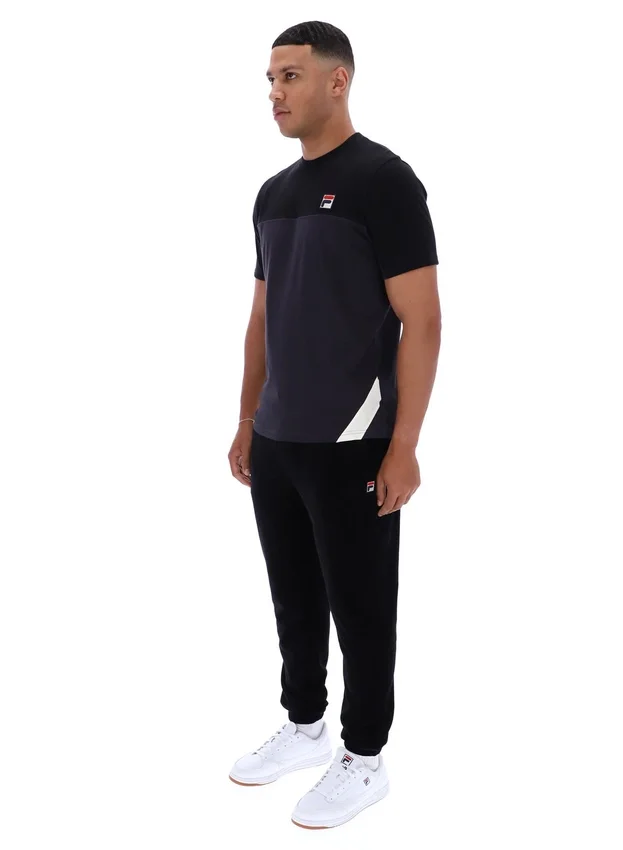 Svart Tiebreaker Colour Block-T-shirt