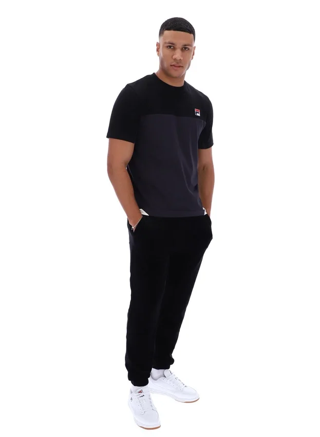 Svart Tiebreaker Colour Block-T-shirt