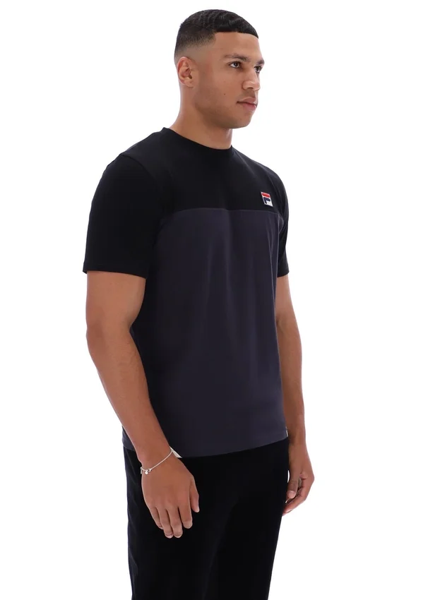 Svart Tiebreaker Colour Block-T-shirt