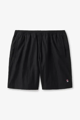 Svarta Fila x Hailey Bieber-shorts i krusat tyg