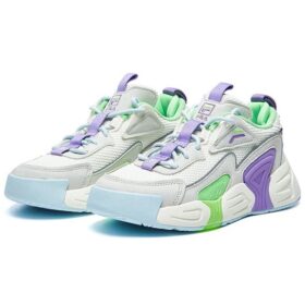 Swarm låga swirl-sneakers lila/vita/grå