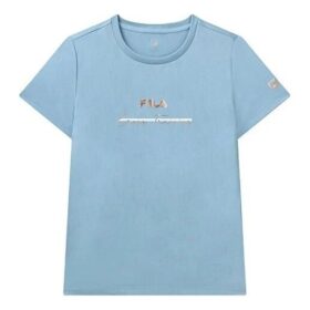 T-shirt med tryckt idrottslogotyp, blå