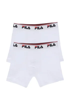 Vita boxershorts för män i medelhög midja, 2-pack